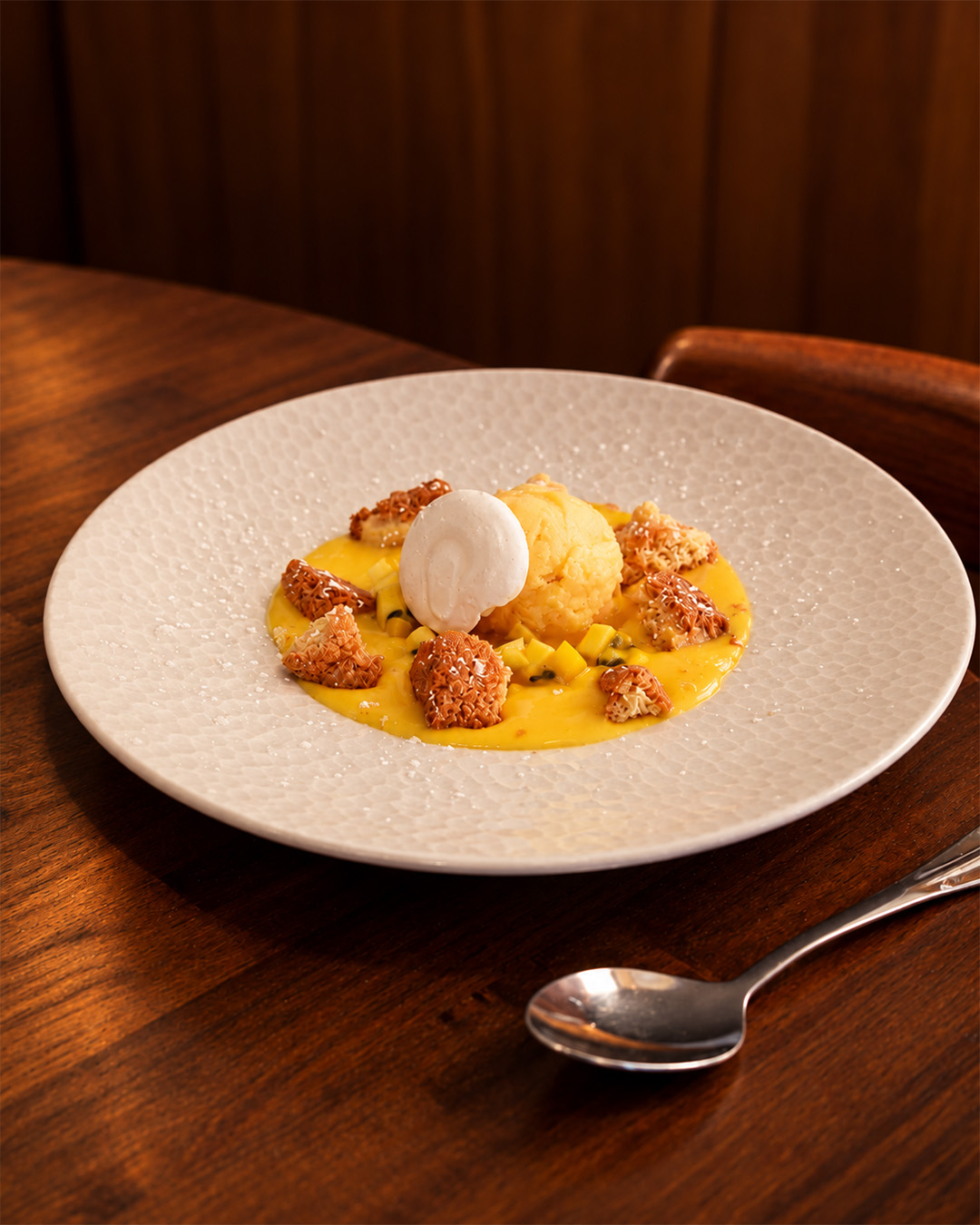 Dessert à la mangue et aux fruits de la passion